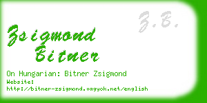 zsigmond bitner business card